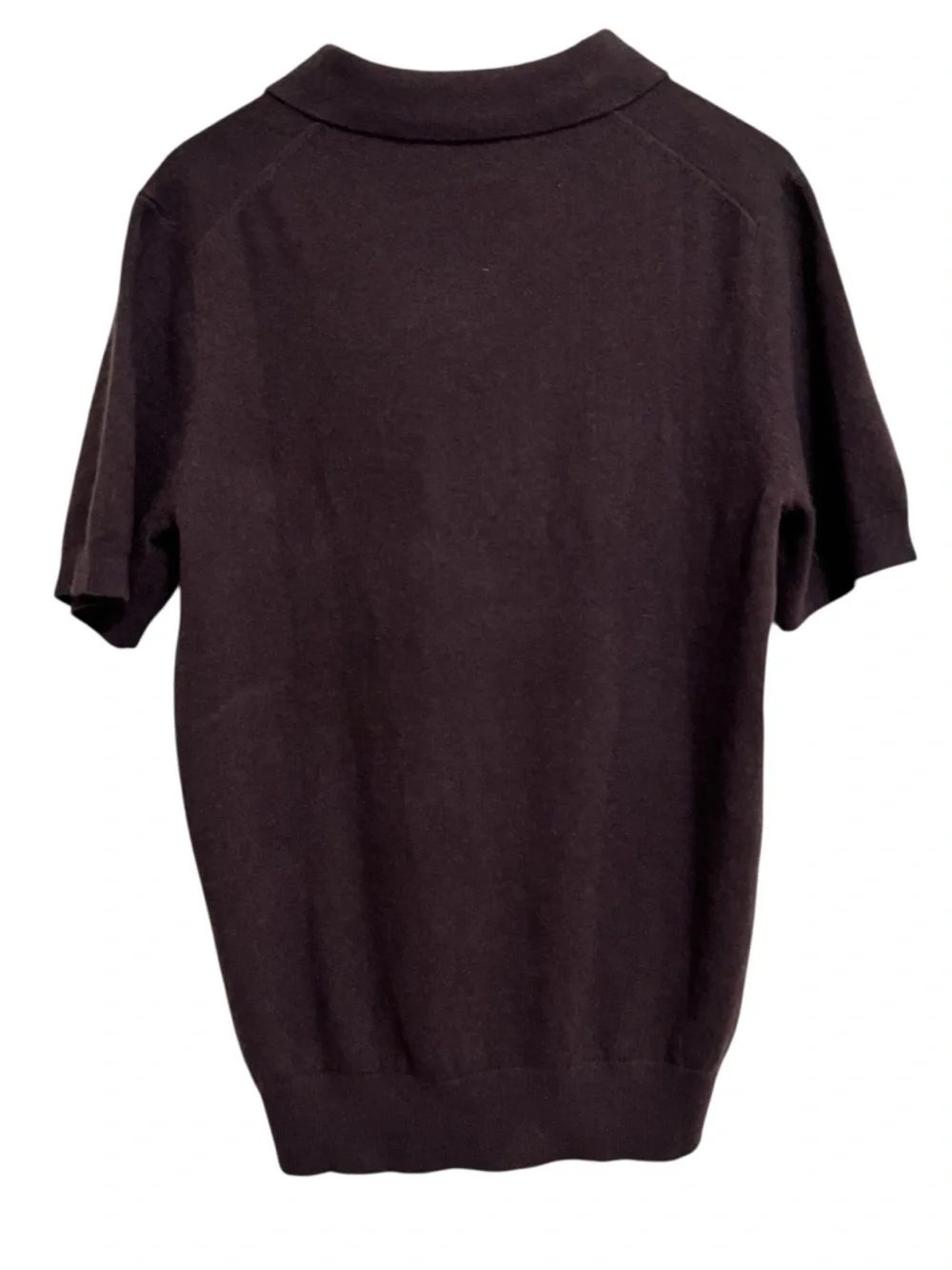 The Commons Sweater Mens M Brown 100% Cashmere Collared Short Sleeve